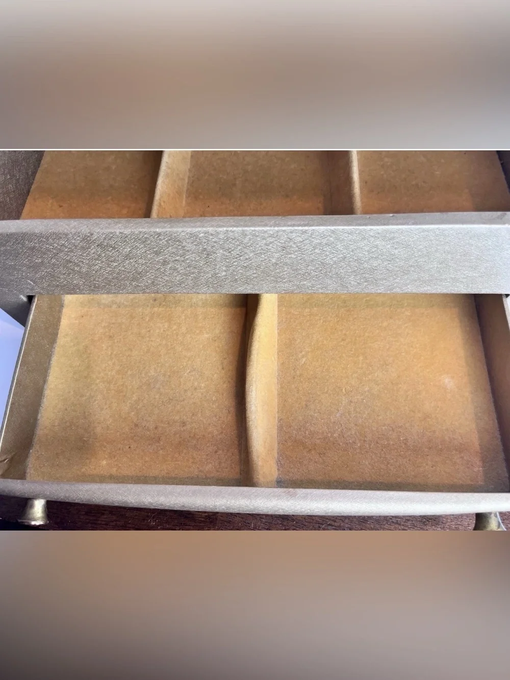 Vintage Lady Buxton Metallic Gold Tone Jewelry Organizer Box